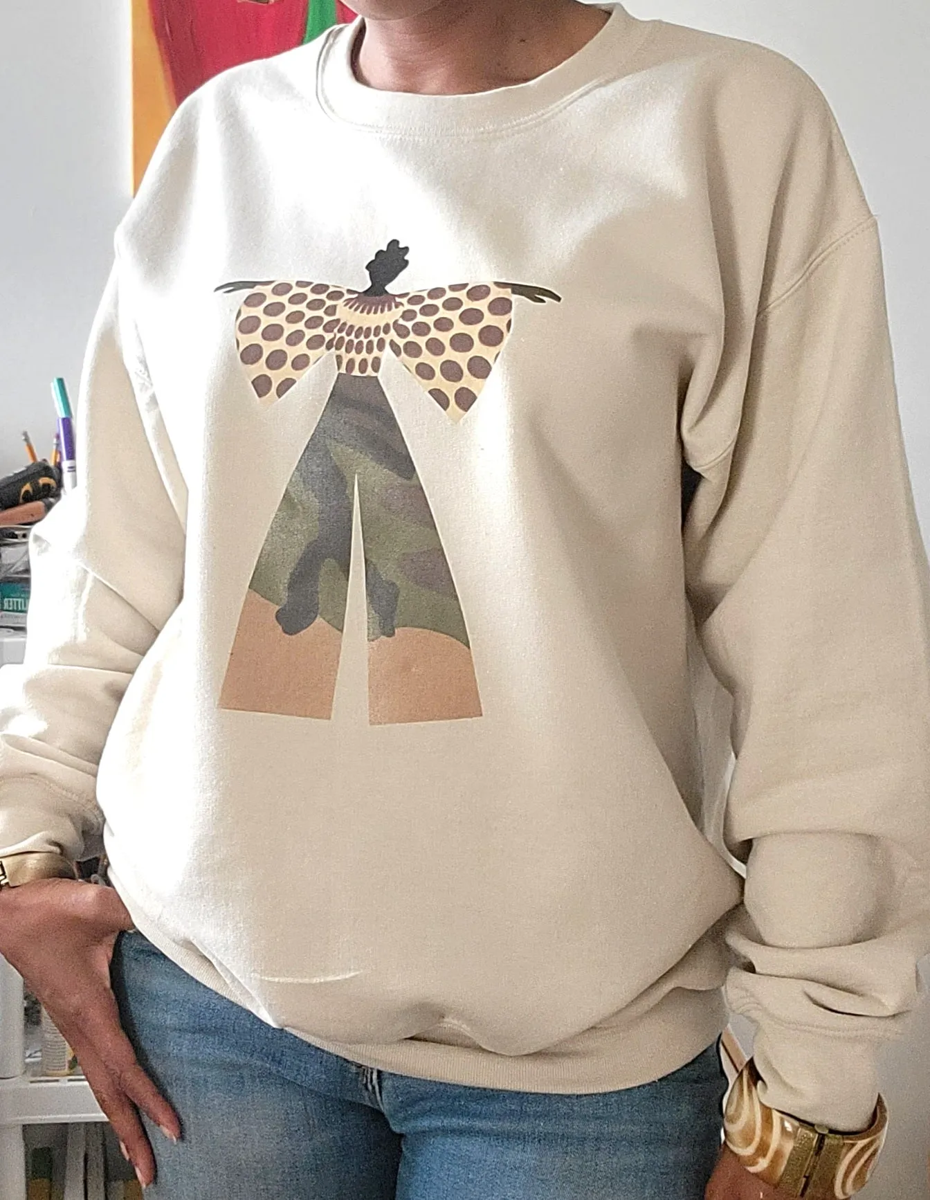 The Bantu Crewneck Sweatshirt in Sand