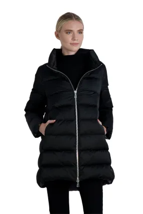 The Dorchester Down Coat with Chunky Zipper - WAREHOUSE MOVING SALE- FINAL SALE /No Returns/No Exchanges