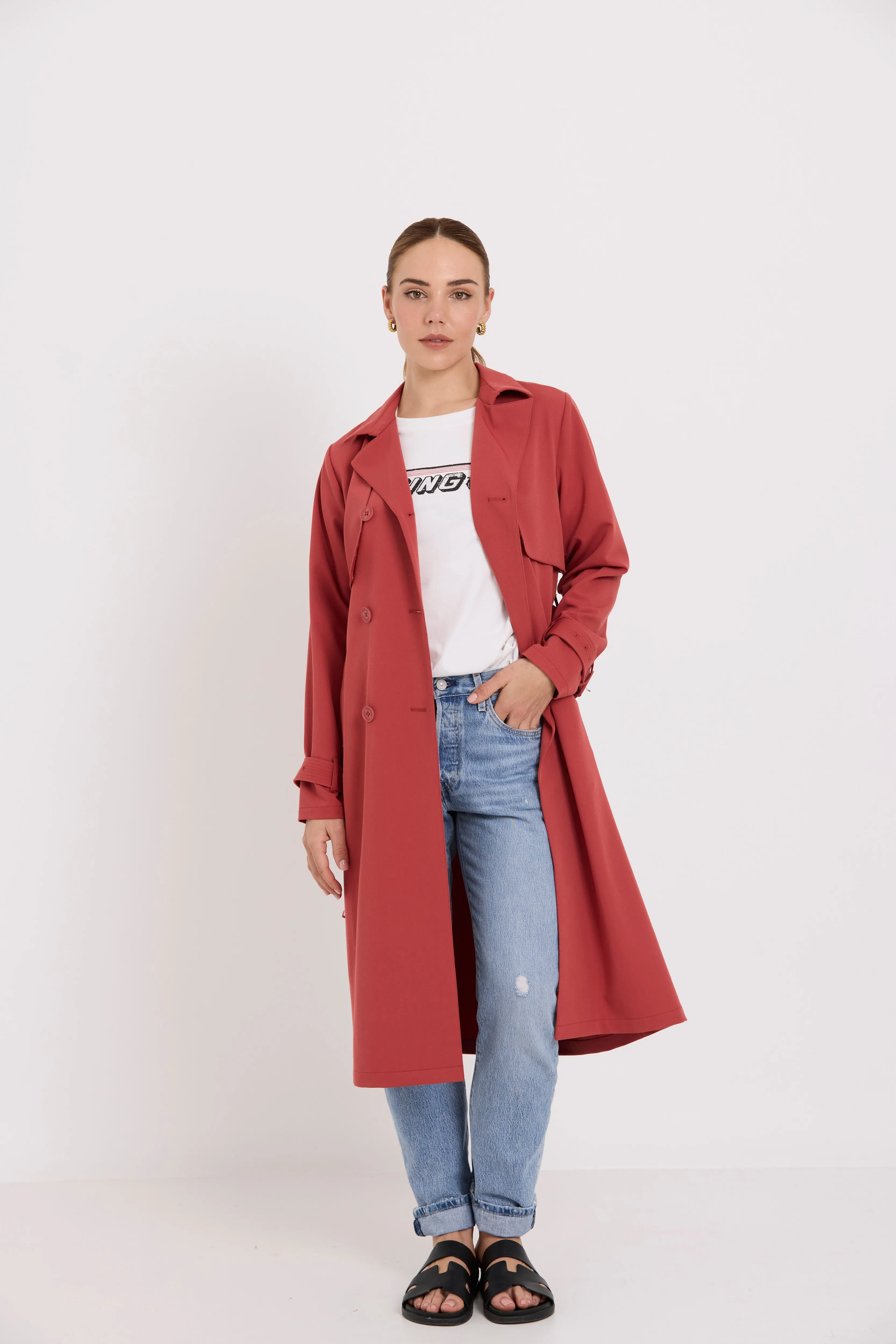 Trench Coat | Rust