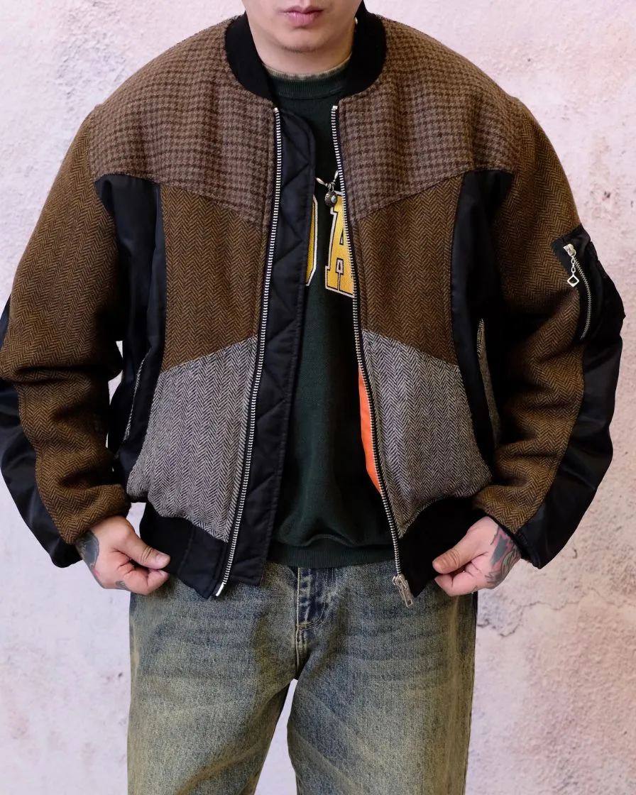 Tweed Spliced Air Force Jacket