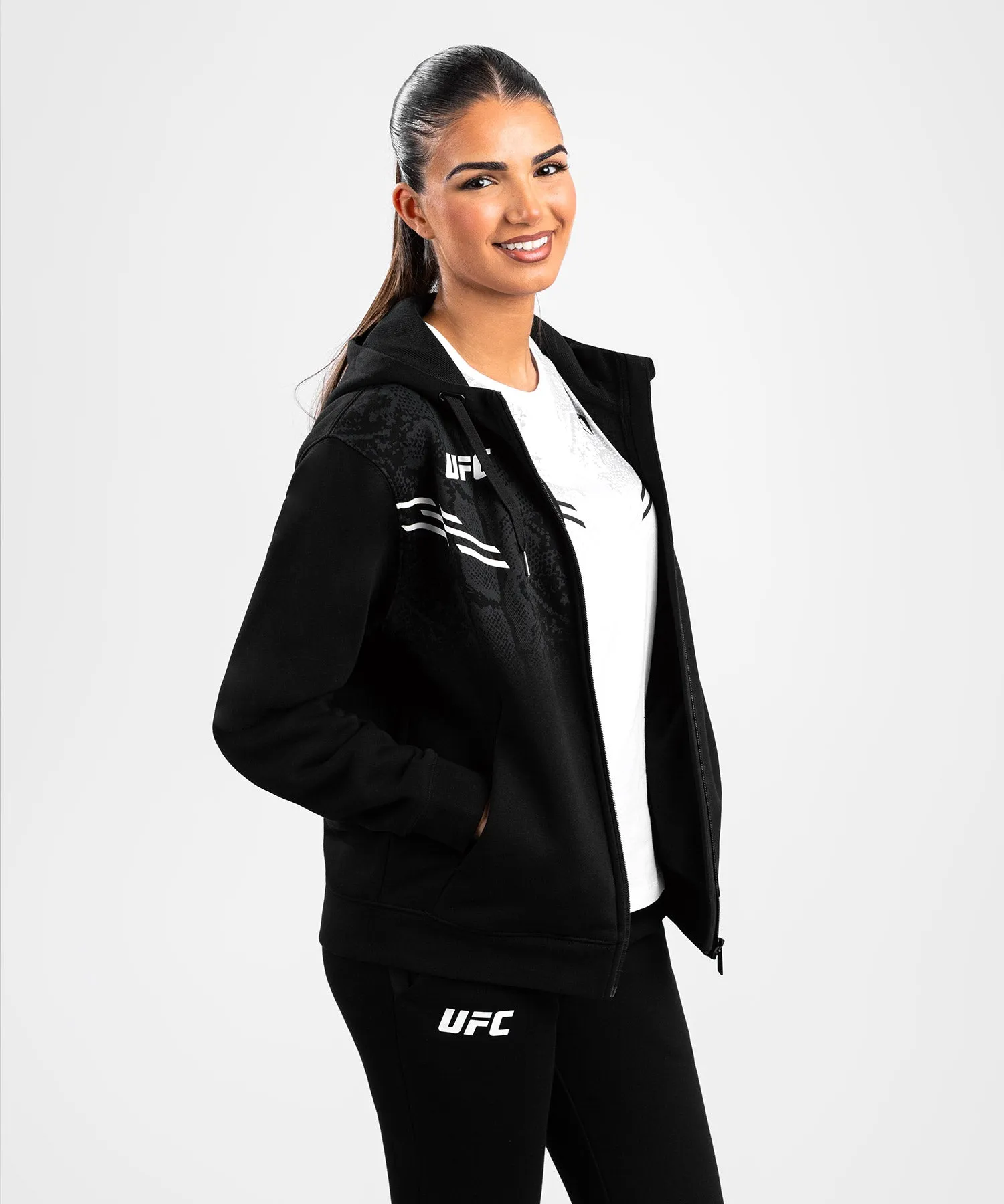 UFC Adrenaline by Venum Replica  Women’s Zip Hoodie - Black