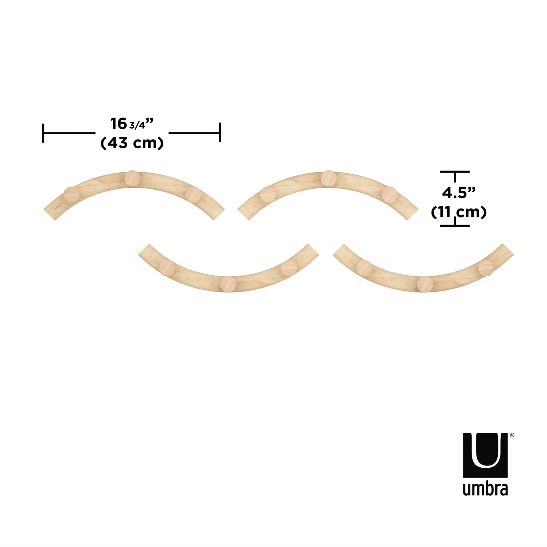 Umbra Slinka Wall Hooks Set of 4