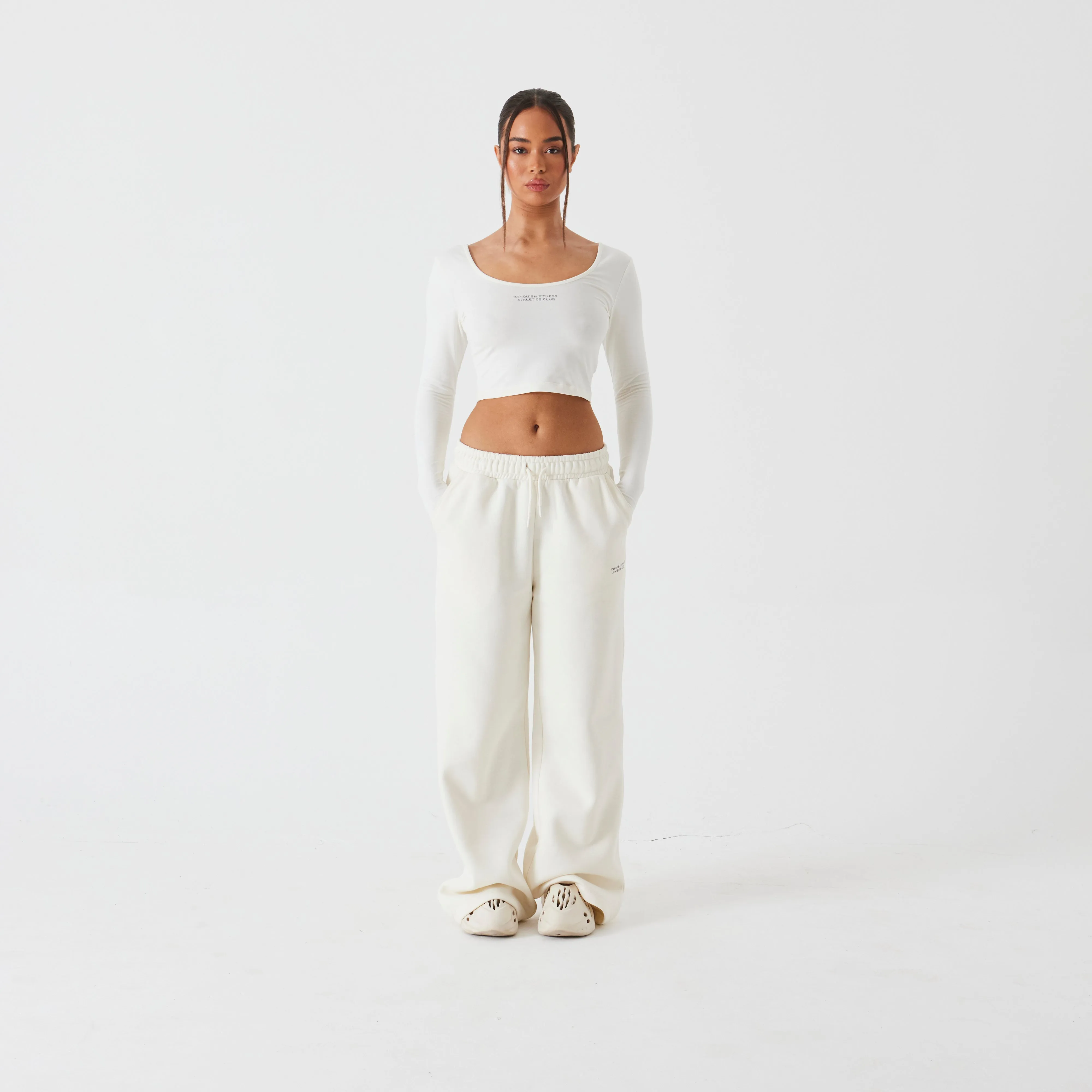 Vanquish Athletics Club Marshmallow Wide Leg Sweatpants