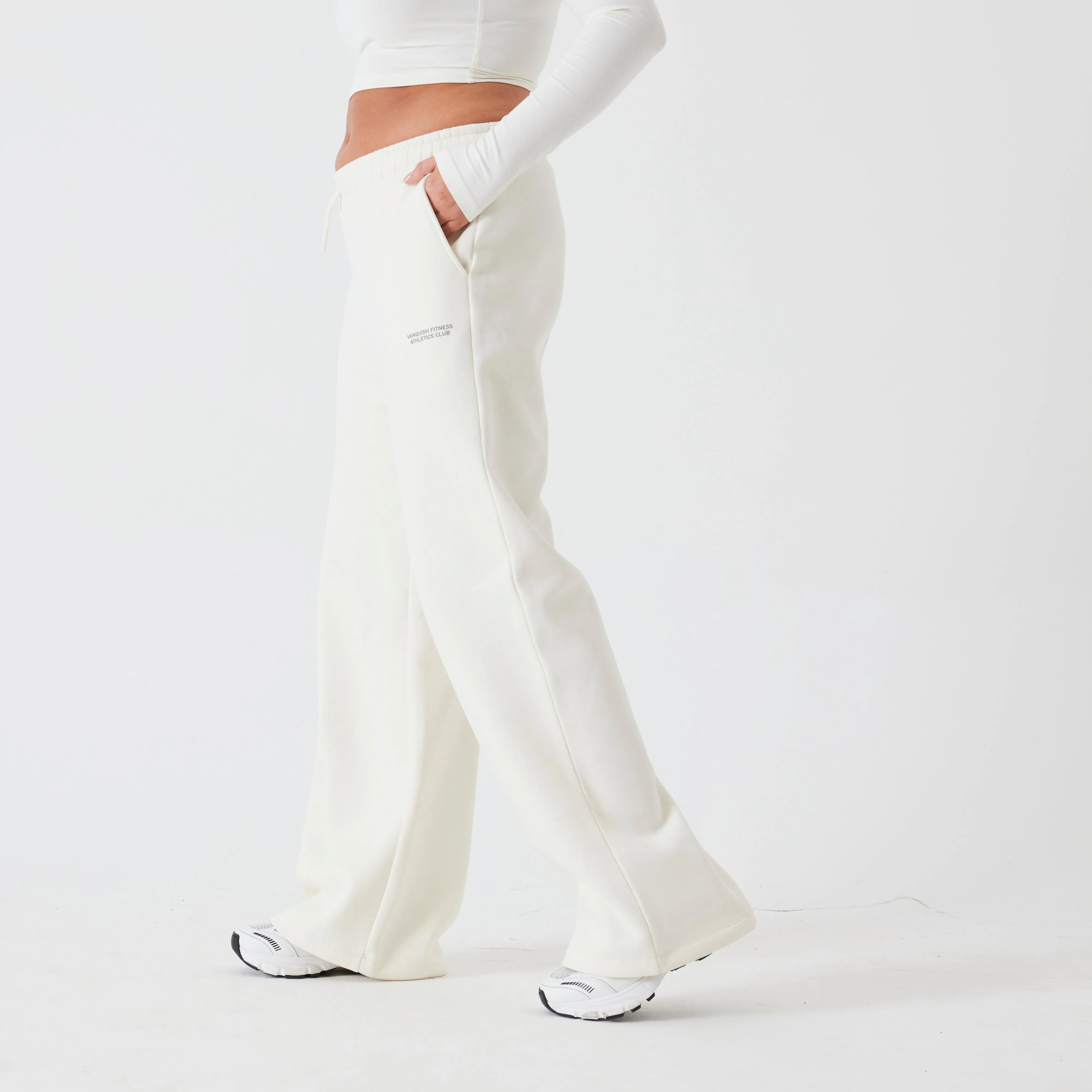 Vanquish Athletics Club Marshmallow Wide Leg Sweatpants