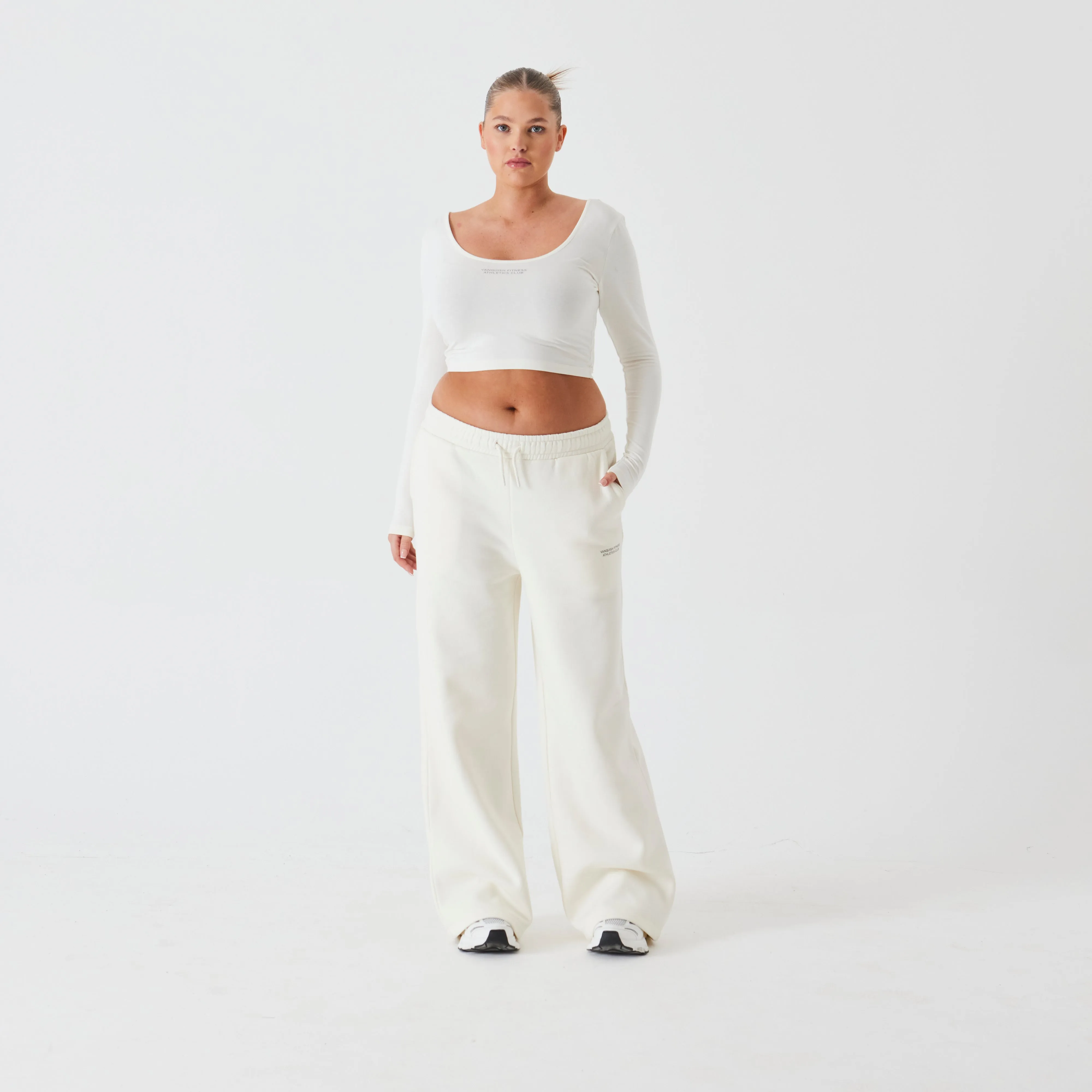 Vanquish Athletics Club Marshmallow Wide Leg Sweatpants