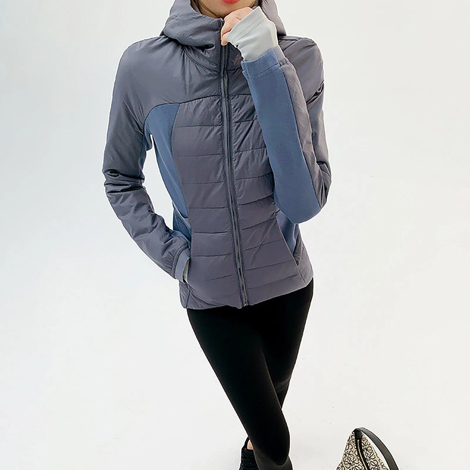 Women Hooded Down Puffer Jacket,Hooded Down Coat,Quilted down jacket,Warm Lightweight Down Coat,Warm Puffy Coat,Black Down Jacket,Gray Coat