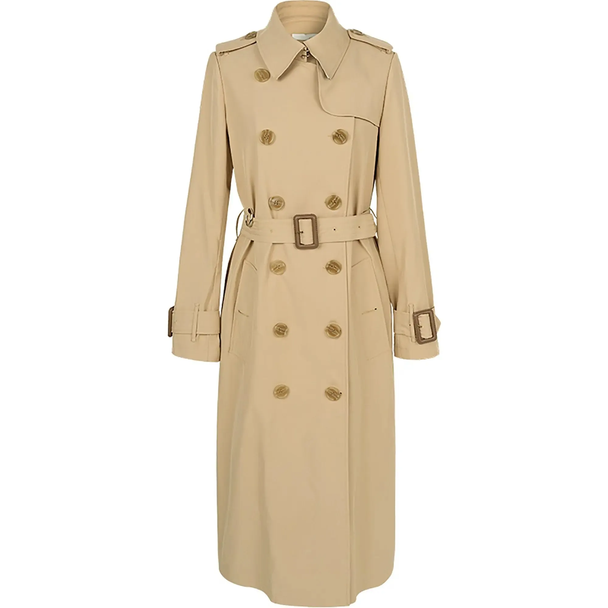 Women Khaki Double Breasted Trench Coat,Long Fall Coat Windbreaker,Office lady Duster Coat,classic trench coat,Waterproof Raincoat Outerwear