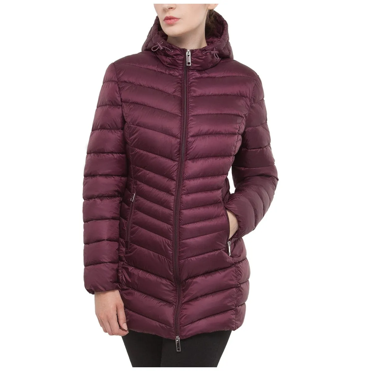 Women's Ultra Light Packable Long Puffer Jacket