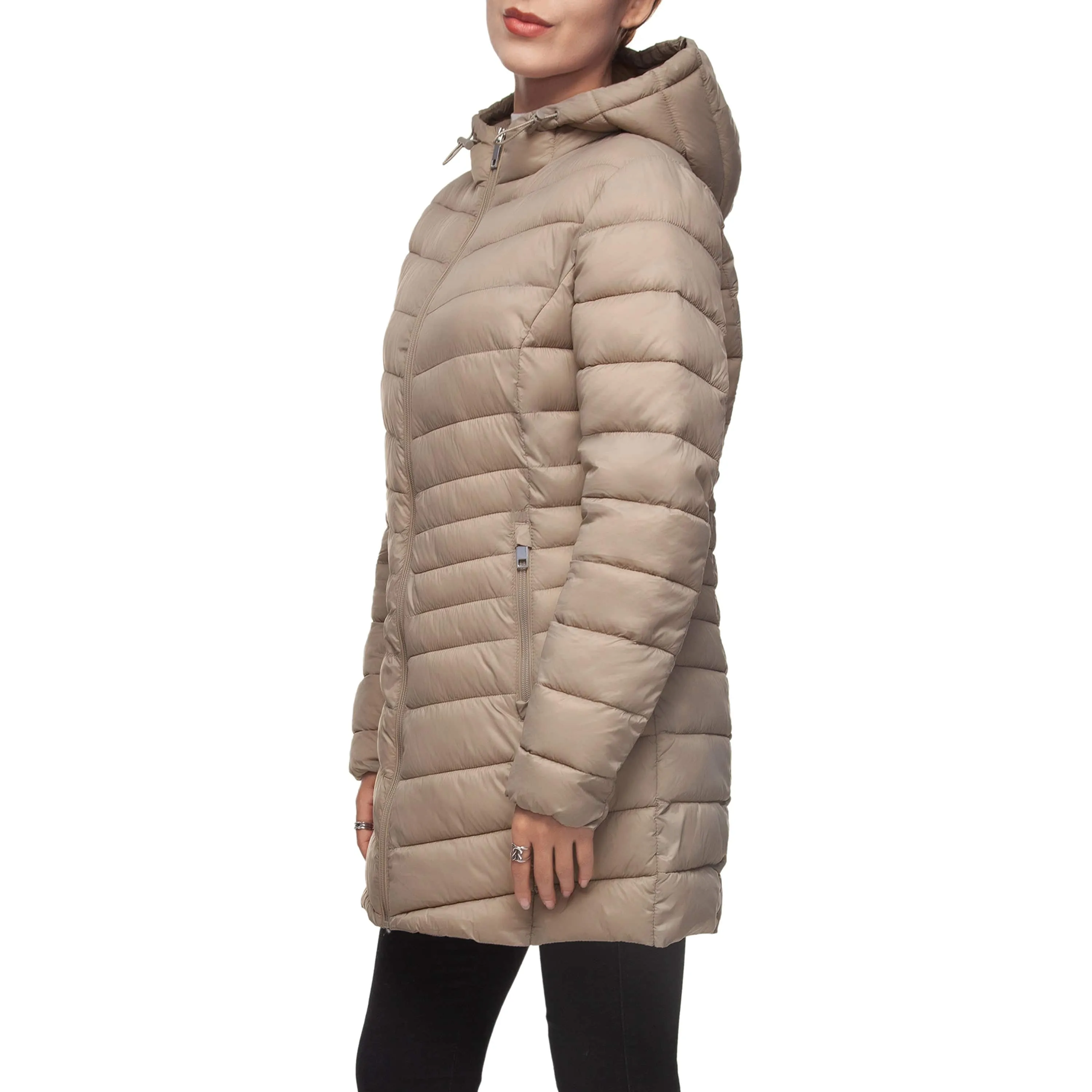 Women's Ultra Light Packable Long Puffer Jacket