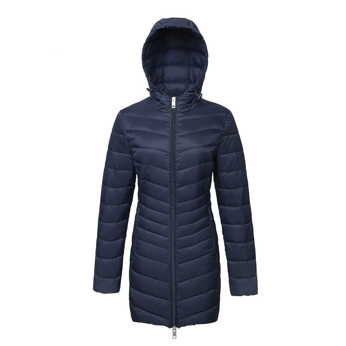 Women's Ultra Light Packable Long Puffer Jacket