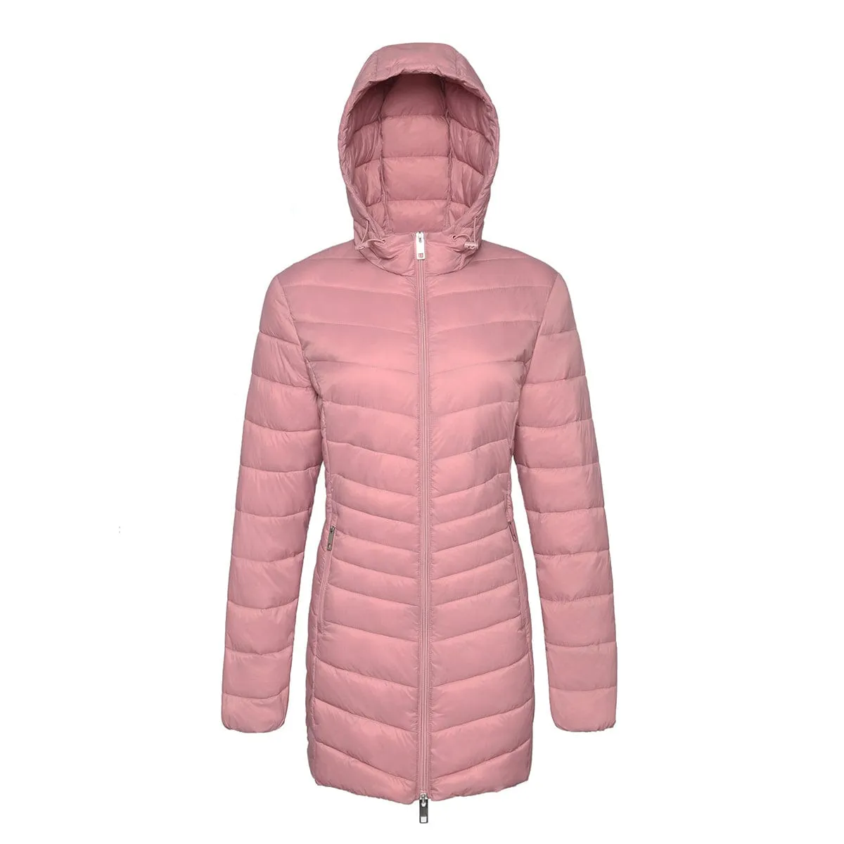 Women's Ultra Light Packable Long Puffer Jacket