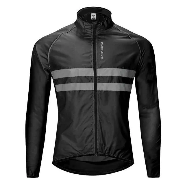 WOSAWE Windproof Cycling Jackets Hooded Men Riding Waterproof Cycle Clothing