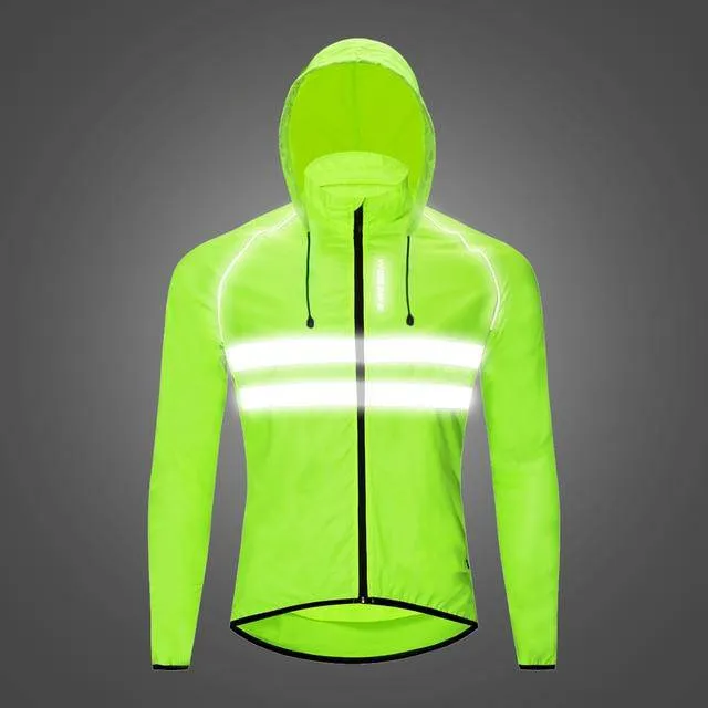 WOSAWE Windproof Cycling Jackets Hooded Men Riding Waterproof Cycle Clothing